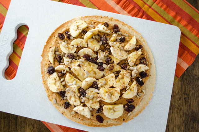 Peanut Butter Banana Breakfast Pizza
