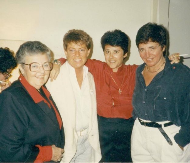 left to right, Ivy Bottini, Jean O'Leary, Jeanne Cordova, Robin Tyler. via Frontiers Media 