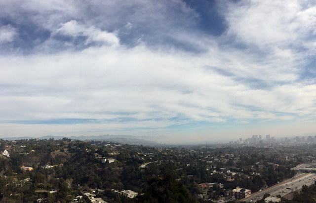 panorama of los angeles from the getty