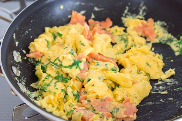 Smoked Salmon and Herb Scrambled Eggs