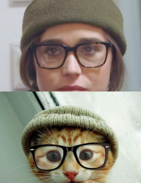 Ellen Page Hipster Cat