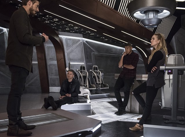 DC's Legends of Tomorrow -- "Blood Ties" -- Image LGN103A_0110b2.jpg -- Pictured (L-R): Arthur Darvill as Rip Hunter, Wentworth Miller as Leonard Snart/Captain Cold, Franz Drameh as Jefferson "Jax" Jackson and Caity Lotz as Sara Lance/White Canary -- Photo: Cate Cameron/The CW -- ÃÂ© 2016 The CW Network, LLC. All Rights Reserved.