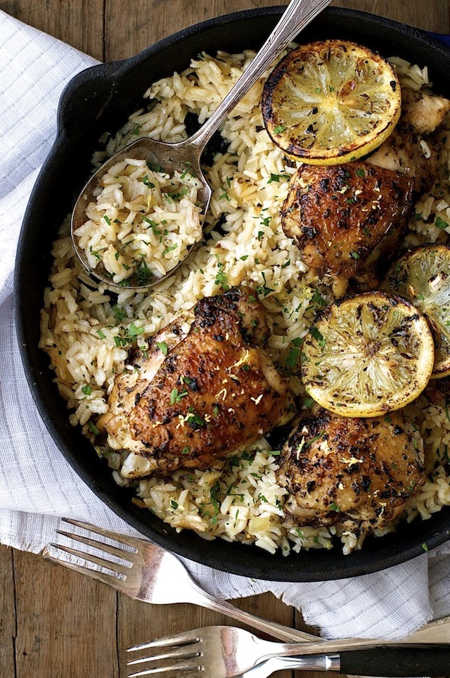 One Pot Greek Chicken _ Lemon Rice