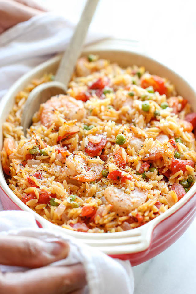 One Pot Lemon Orzo Shrimp