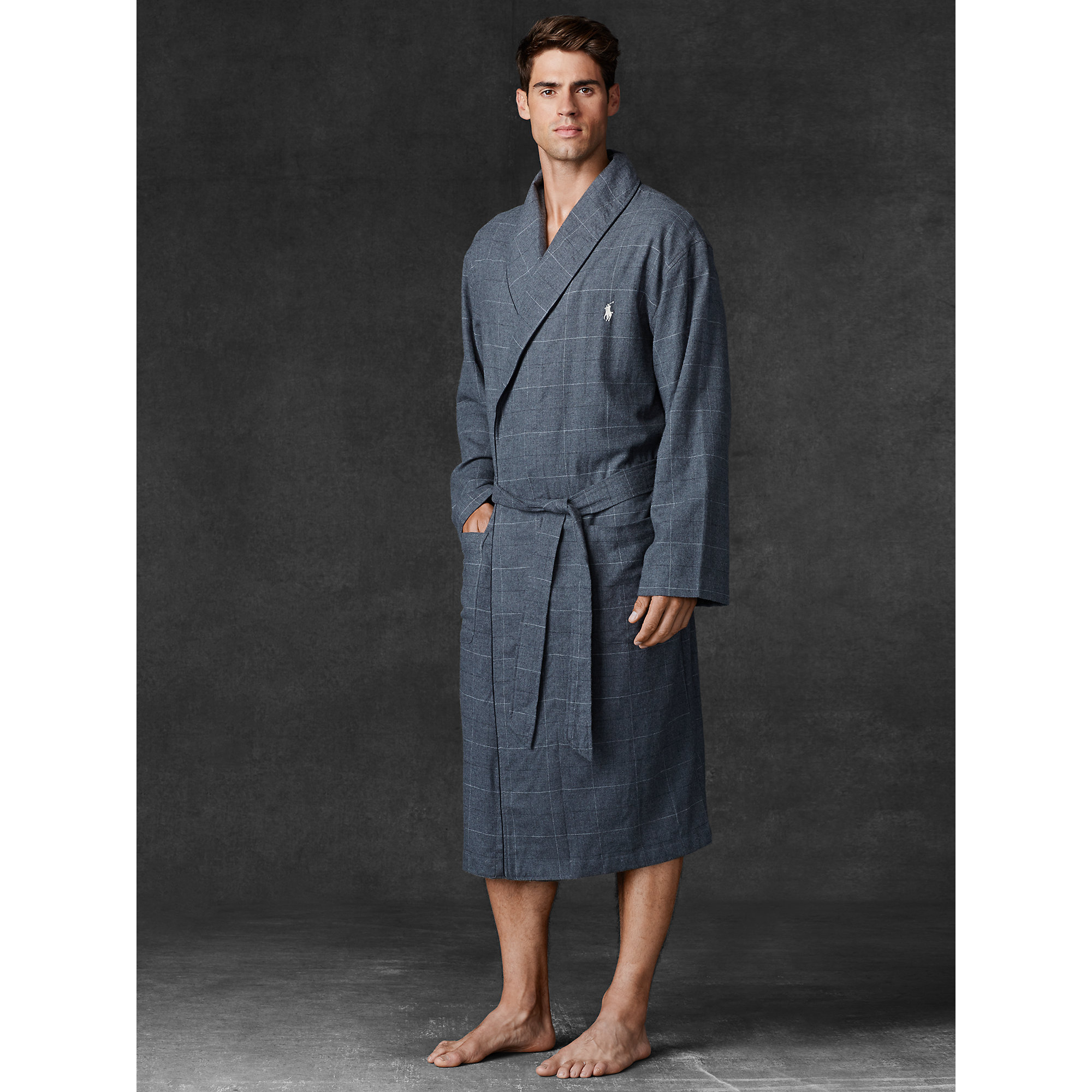 polo ralph lauren flannel robe