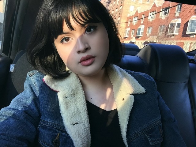 I'm forever late. I'm in a cab on my way to meet someone for dinner, and this denim jacket makes me feel like Chloe Sevigny's character in 'Boys don't cry'