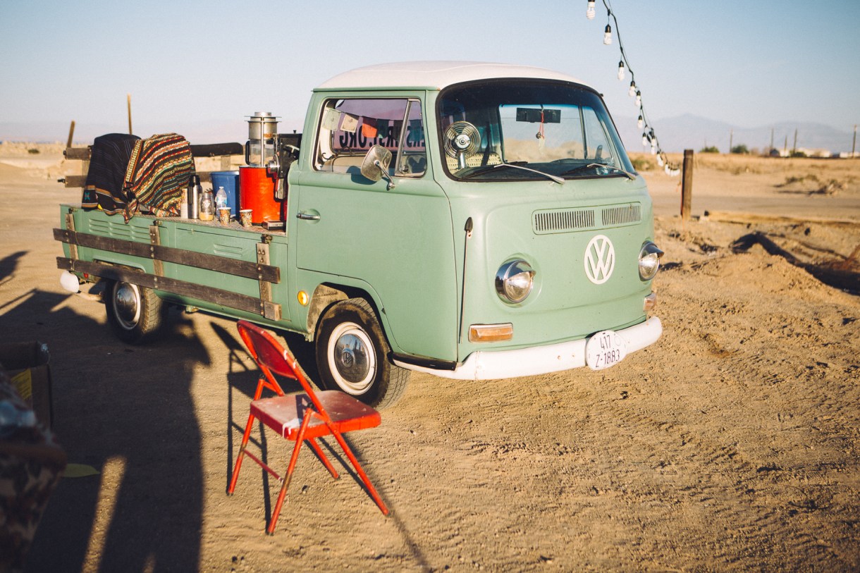 This truck appeared bearing coffee