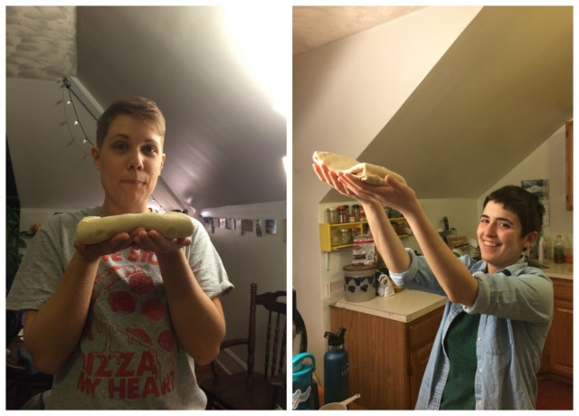 please do not forget the very important step of posing with your dough.