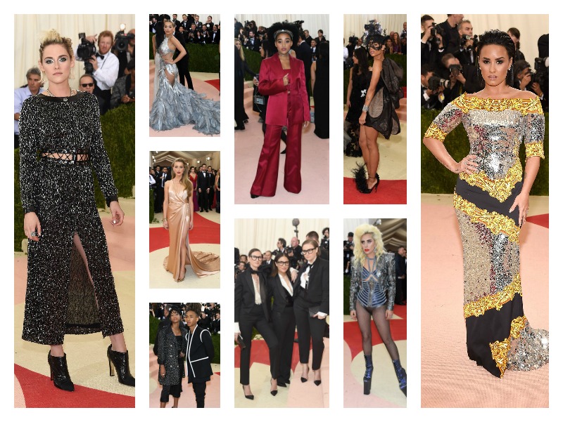 Kristen Stewart in Chanel. Rita Ora in Vera Wang. Amandla Stenberg. Zoe Kravitz in Valentino. Amber Heard in Ralph Lauren. Willow Smith in Chanel and Jaden Smith in Louis Vuitton. Jenna Lyons, Jennifer Konner, and Lena Dunham. Lady Gaga in Atelier Versace. Demi Lovato in Moschino. Images via Vogue.