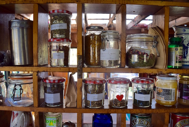 Dried herbs for tea