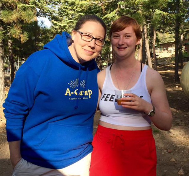 Heather Hogan and Sarah Nolte at A-Camp 2016 