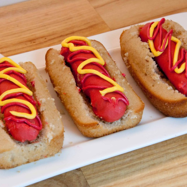 These don't really have any actual hot dogs in them, it's just cake.