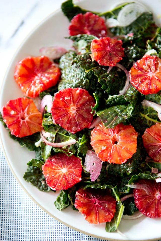 kale blood orange