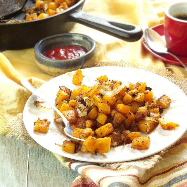 Butternut Squash Home Fries via Connoisseurus Veg