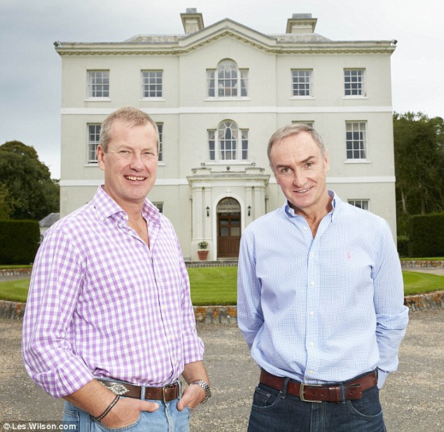 Lord Ivar Mountbatten, left, with boyfriend James Coyle, right