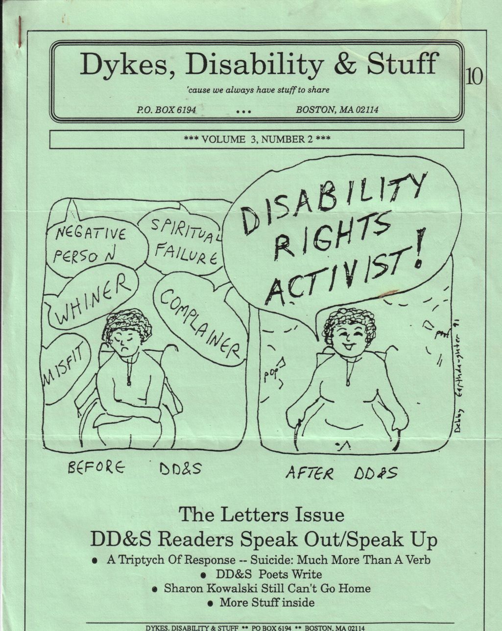 Dykes, Disabilty, & Stuff newsletter