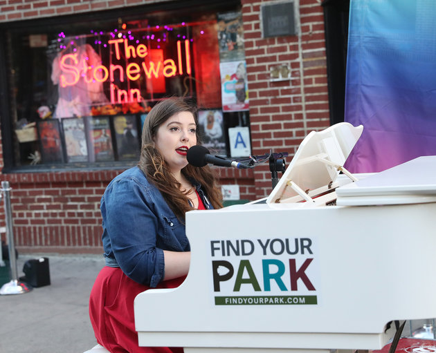 NEW YORK, NY - OCTOBER 24: Mary Lambert performs at Stonewall National Monument on October 24, 2016 in New York City. (Photo by Rob Kim/Getty Images)