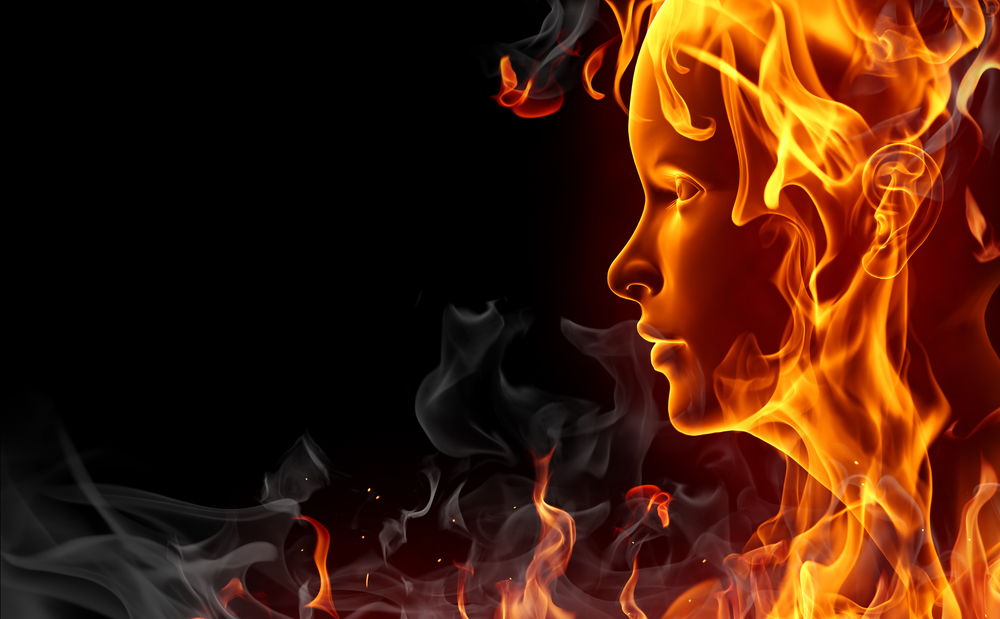 Image result for girl made of fire art
