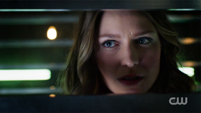 Kara's face is determined