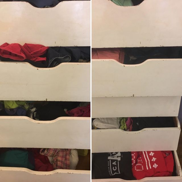 Before and after: an exercise in folding more neatly