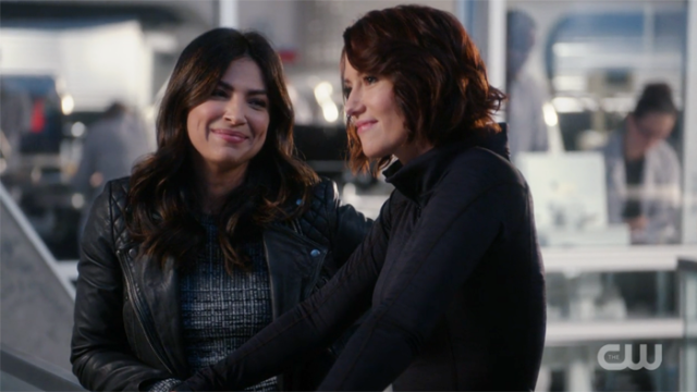 Alex and Maggie giggle together