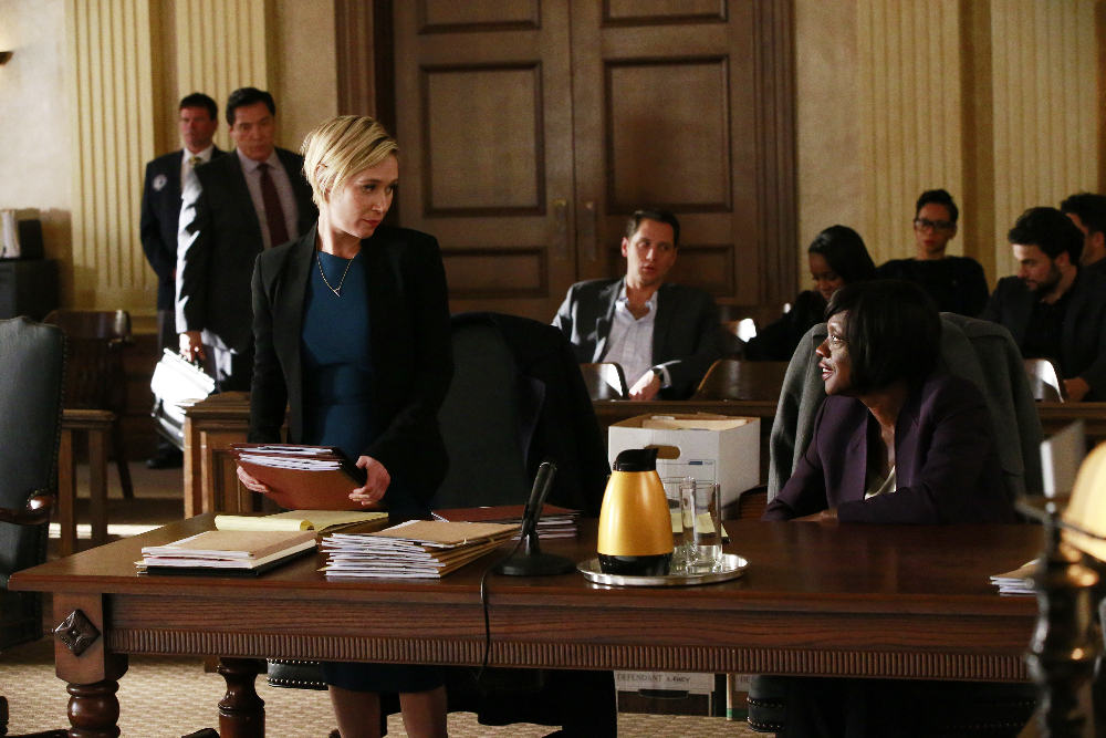 Bonnie and Annalise in a court room. 