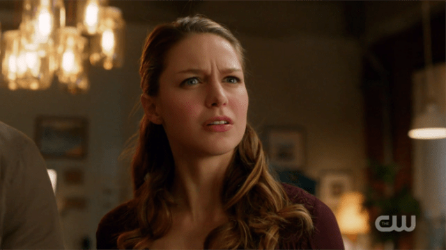 Kara scrunches her face in adorable confusion