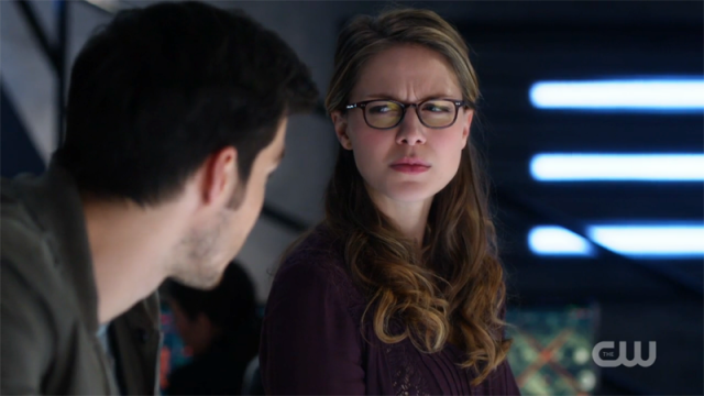 Kara scrunches her nose at Mon-El