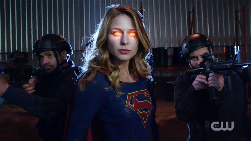 Supergirl uses her heat vision