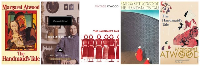 collage of the handmaid's tale covers