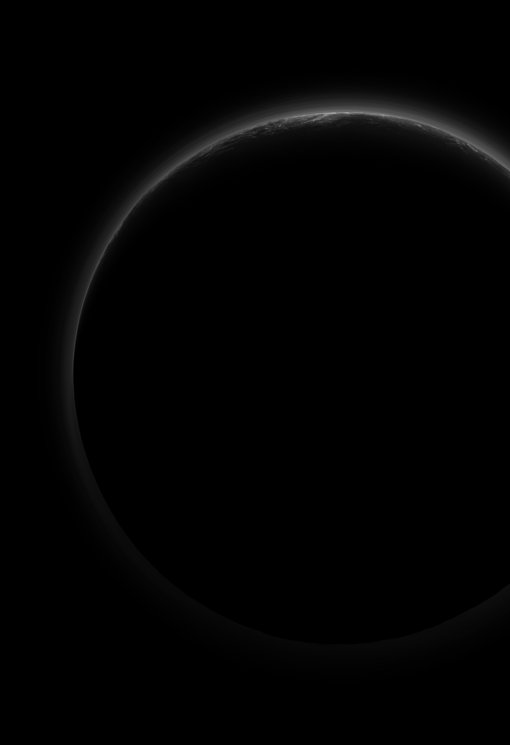 black outline of a planet