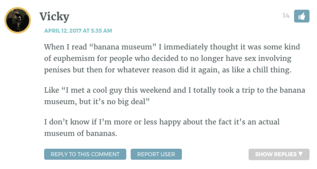 When I read “banana museum