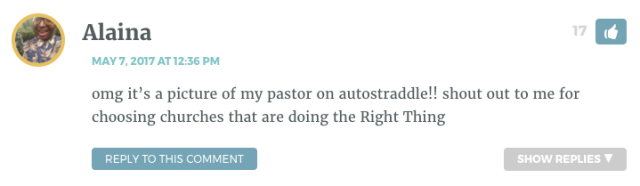 omg it’s a picture of my pastor on autostraddle!! shout out to me for choosing churches that are doing the Right Thing