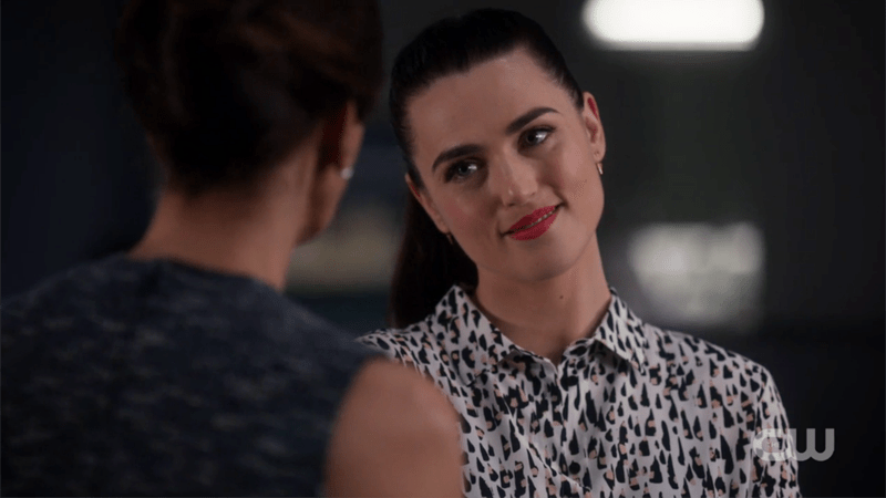 Lena smiles at Rhea