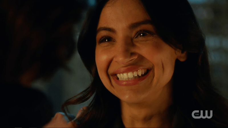 Maggie's dimples come out in full force