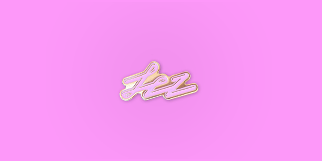 Lez Enamel Pin / Metal: Gold / Colors: Baby Pink