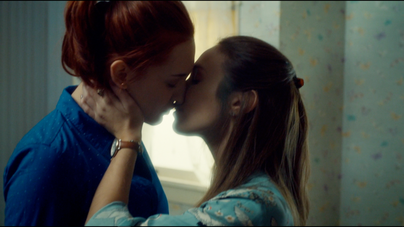 Waverly kisses Nicole and everything is so bright it's almost blurry like they're glowing