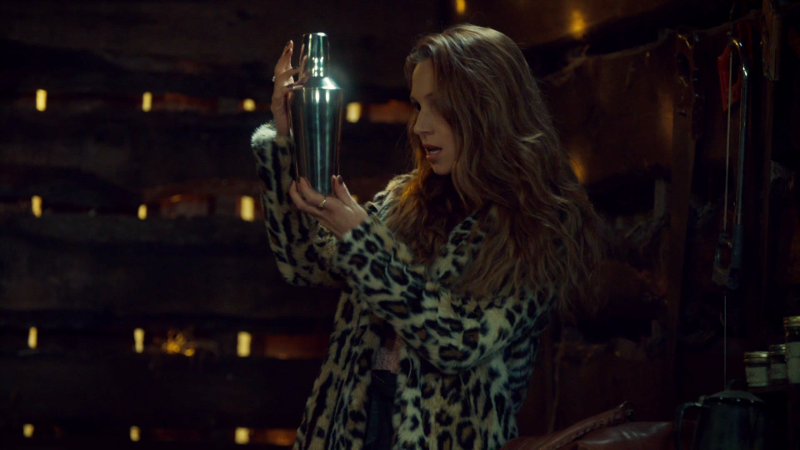 Waverly is danicng with her cocktail shaker as she adds it to her collection