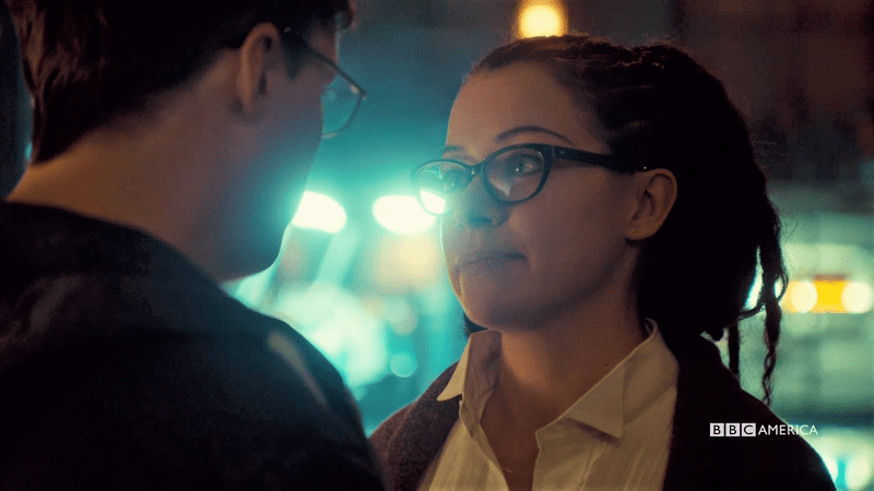 Cosima smiles at Scott