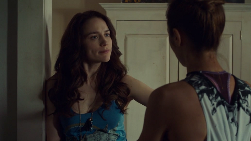 Wynonna gives Waverly a sassy "hush your mouth" face