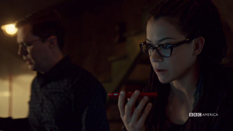 Cosima is on the phone with Sarah