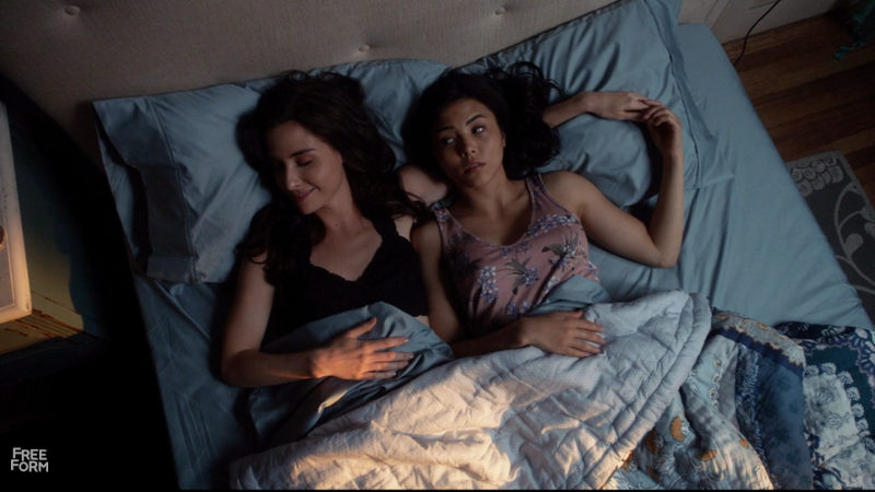 camille and amanda in bed