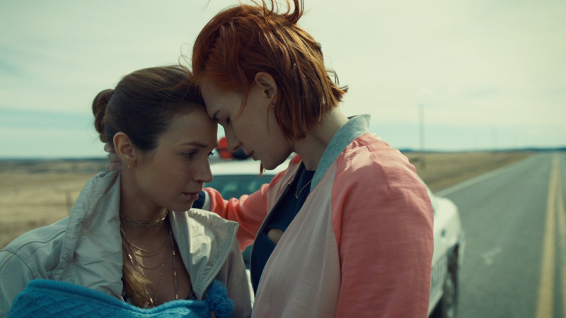 Nicole presses her forehead against Waverly's