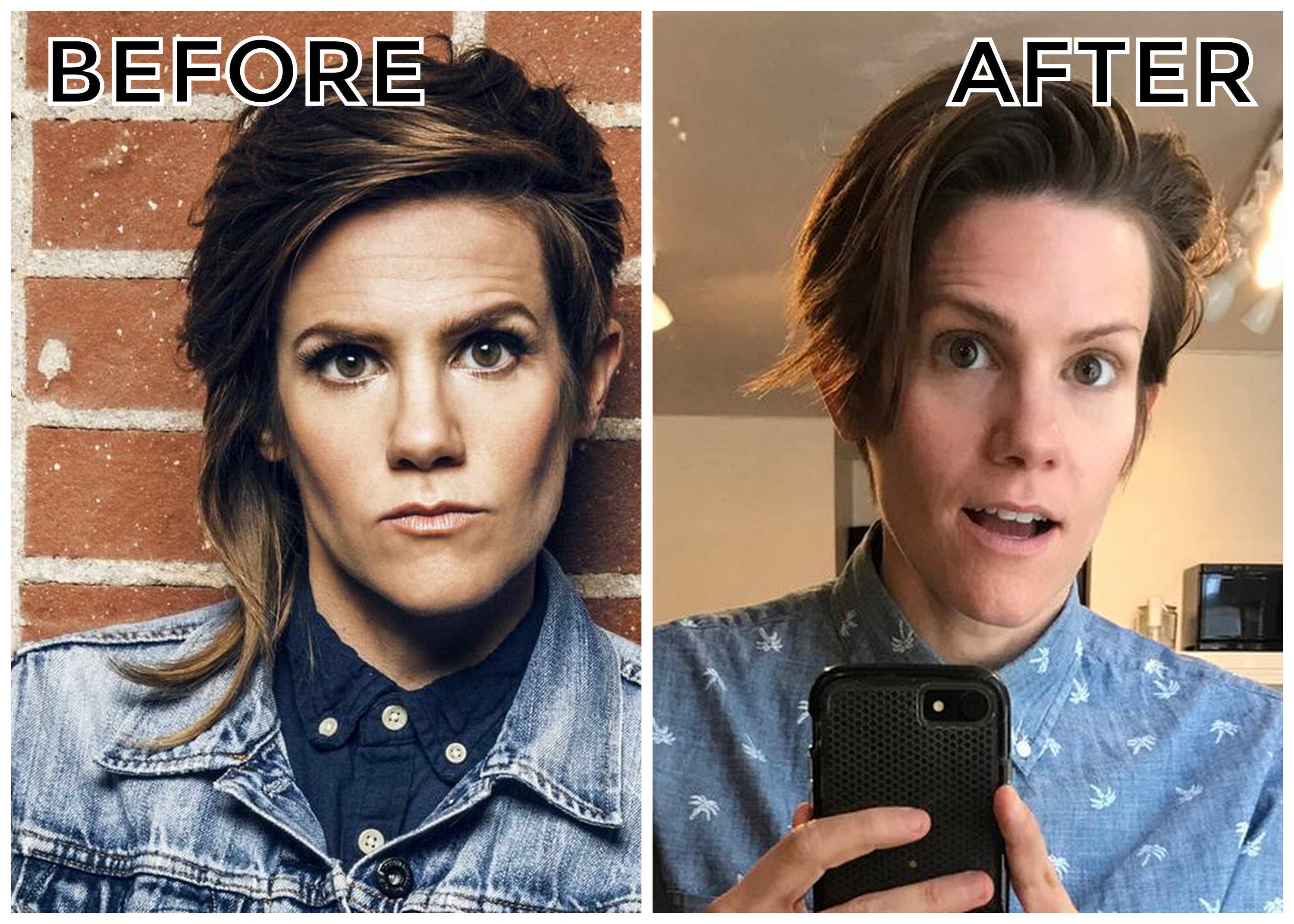 BREAKING: Cameron Esposito Cuts Off Half Of Her Iconic Alternative Lifestyle Haircut | Autostraddle BREAKING: Cameron Esposito Cuts Off Half Of Her Iconic Alternative Lifestyle Haircut | Autostraddle