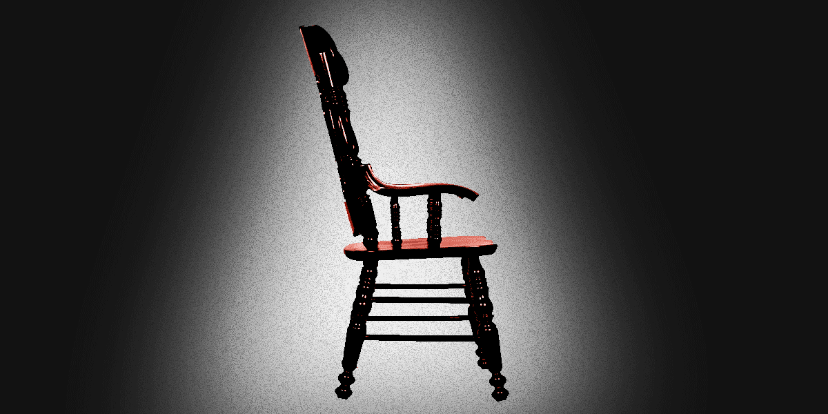chair with spotlight going dark