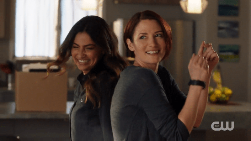 Maggie and Alex dance around the apartment