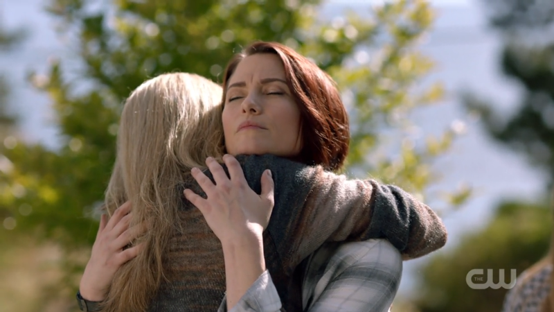 Alex hugs Eliza with all her might