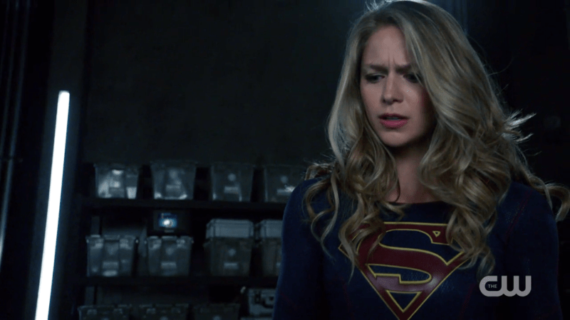 Supergirl knocks out the moldy bread boy