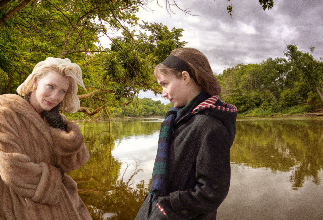 carol and therese walking by a river in defiance ohio