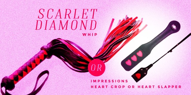 Scarlet Diamond Whip or Impressions Heart Crop or Heart Slapper